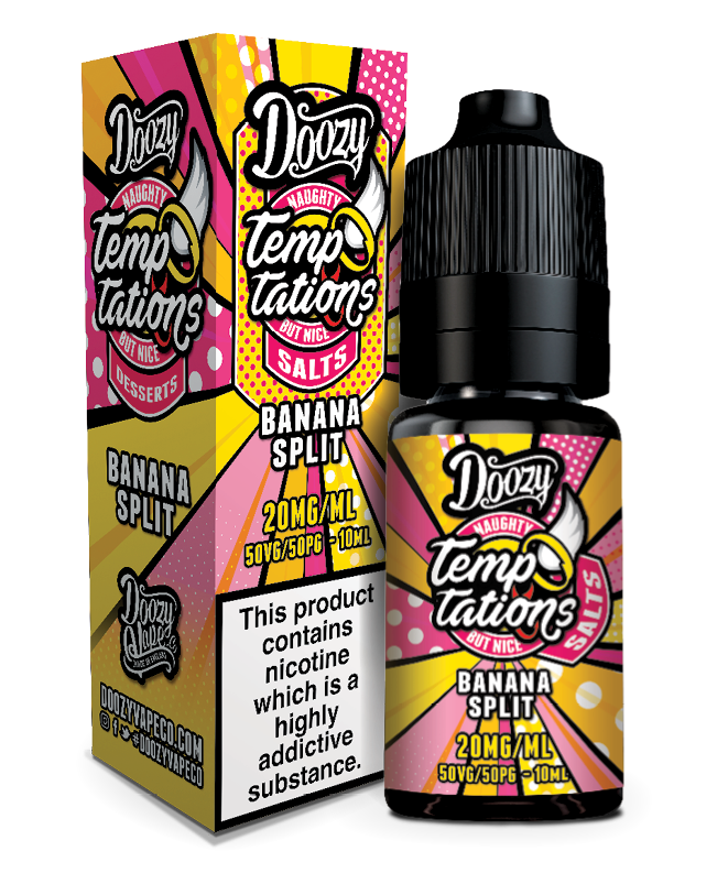 Banana Split Nic Salt e-liquid by Doozy Temptations 10ml