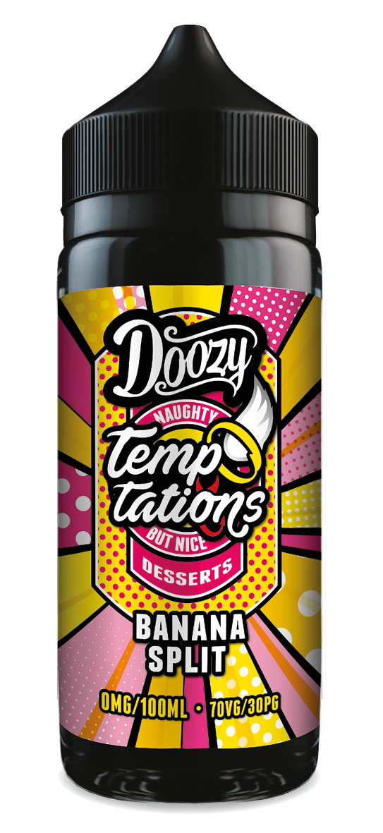 Banana Split Shortfill e-liquid by Doozy Temptations 100ml