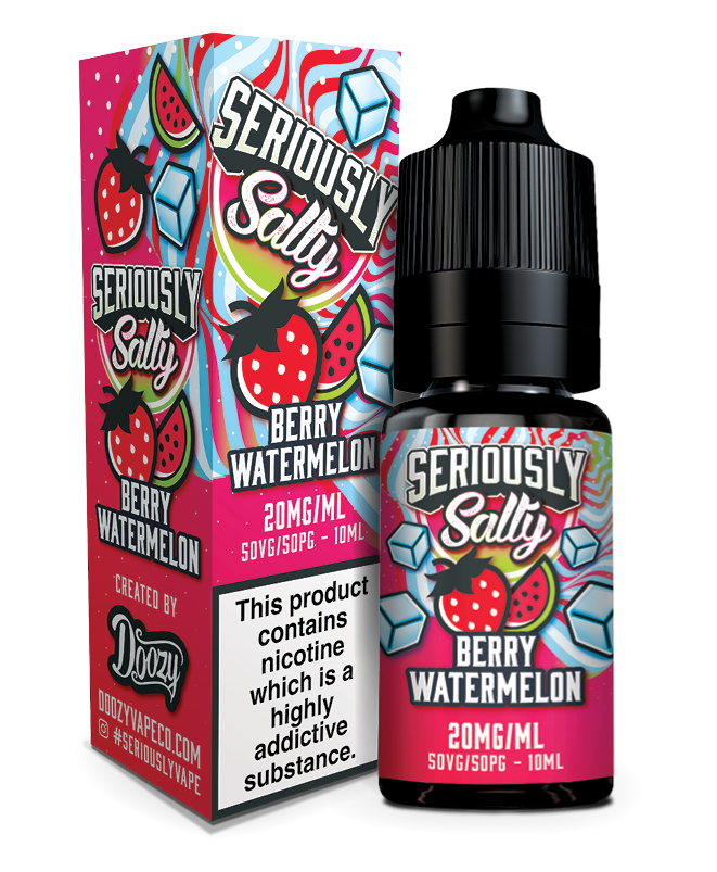 Berry Watermelon Nic Salt e-liquid by Seriously Salty 10ml