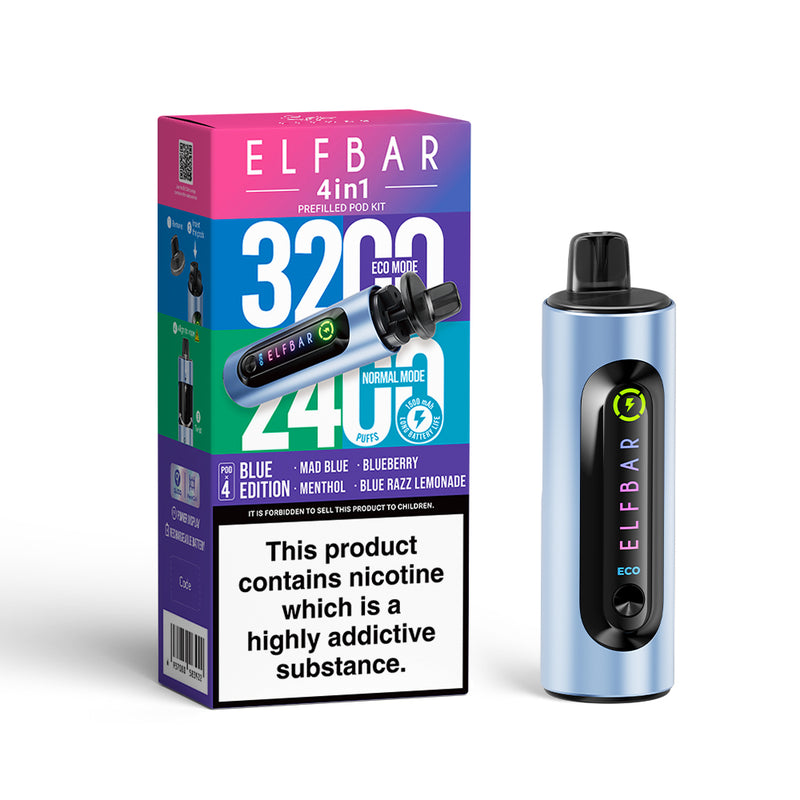 ELFBAR 4in1 Prefilled Pod Kit (UK) Blue-Edition