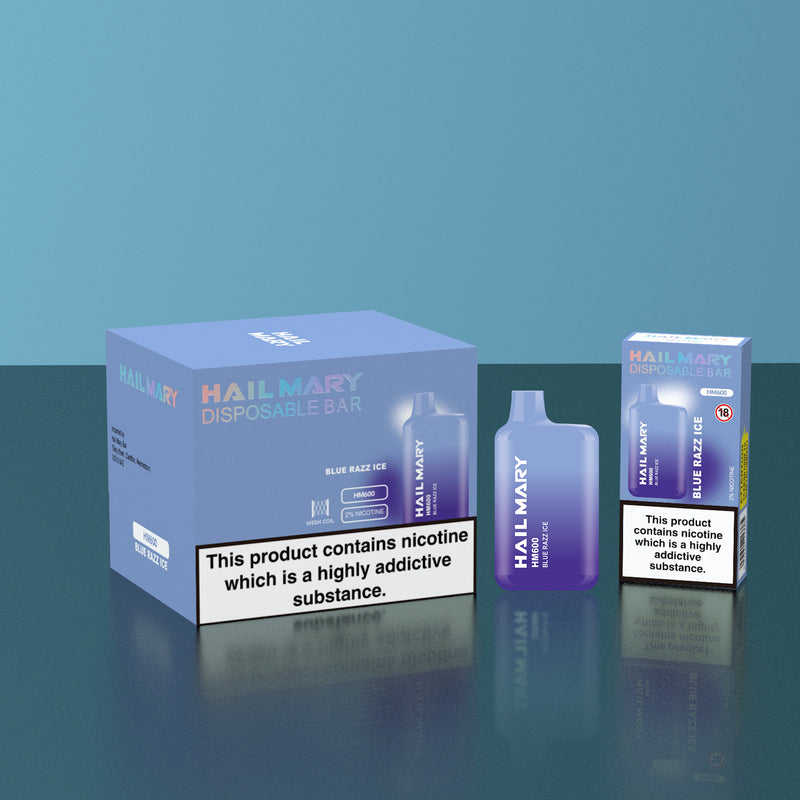 Blue Razz Ice Hail Mary HM600 Disposable Vape