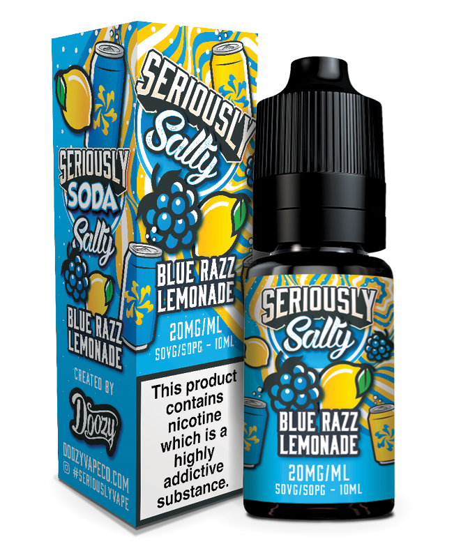 Blue Razz Lemonade Nic Salt e-liquid 20mg by Seriously Soda 10ml