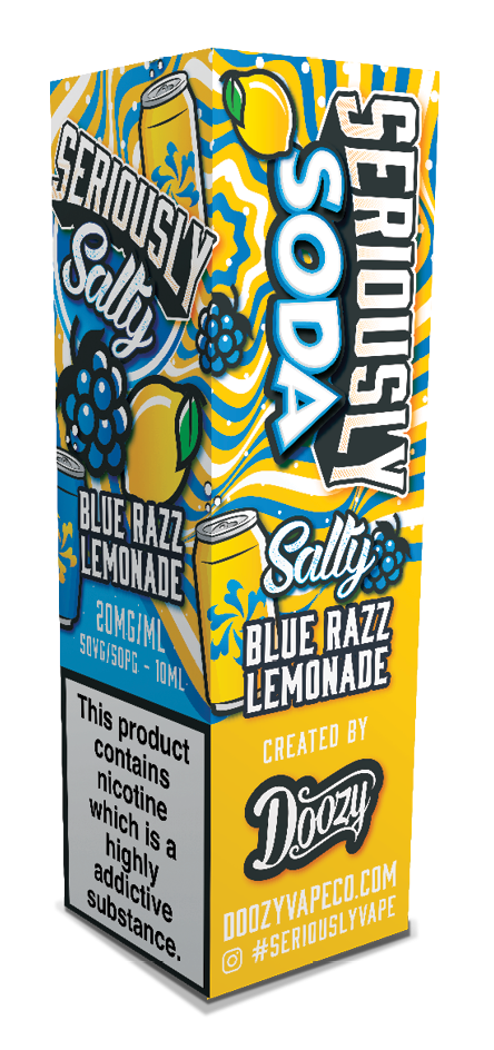 Blue Razz Lemonade Nic Salt e-liquid 20mg by Seriously Soda 10ml