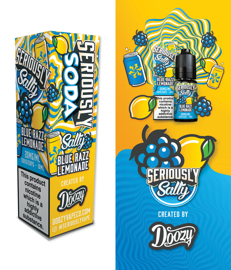 Blue Razz Lemonade Nic Salt e-liquid 20mg by Seriously Soda 10ml