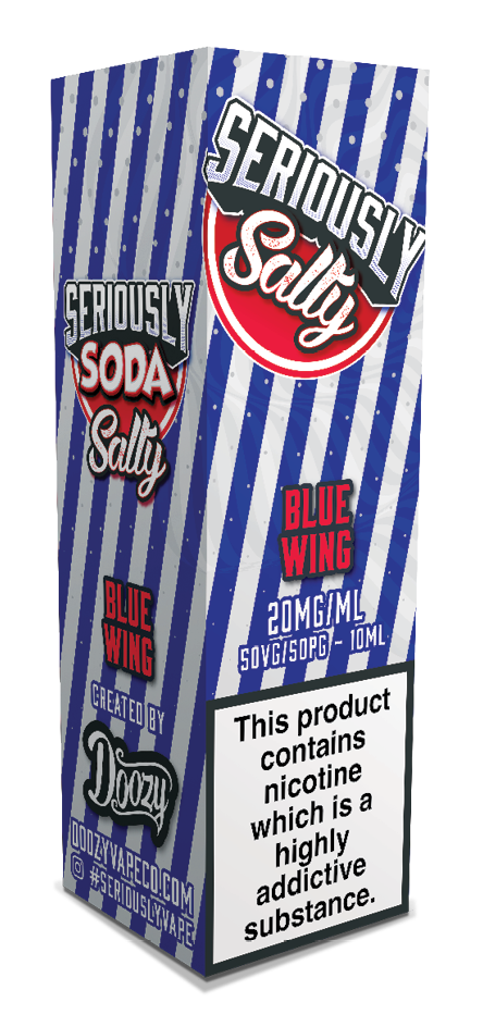 Blue Wing Nic Salt e-liquid 20mg by Seriously Soda 10ml