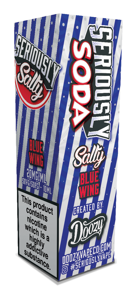 Blue Wing Nic Salt e-liquid 20mg by Seriously Soda 10ml