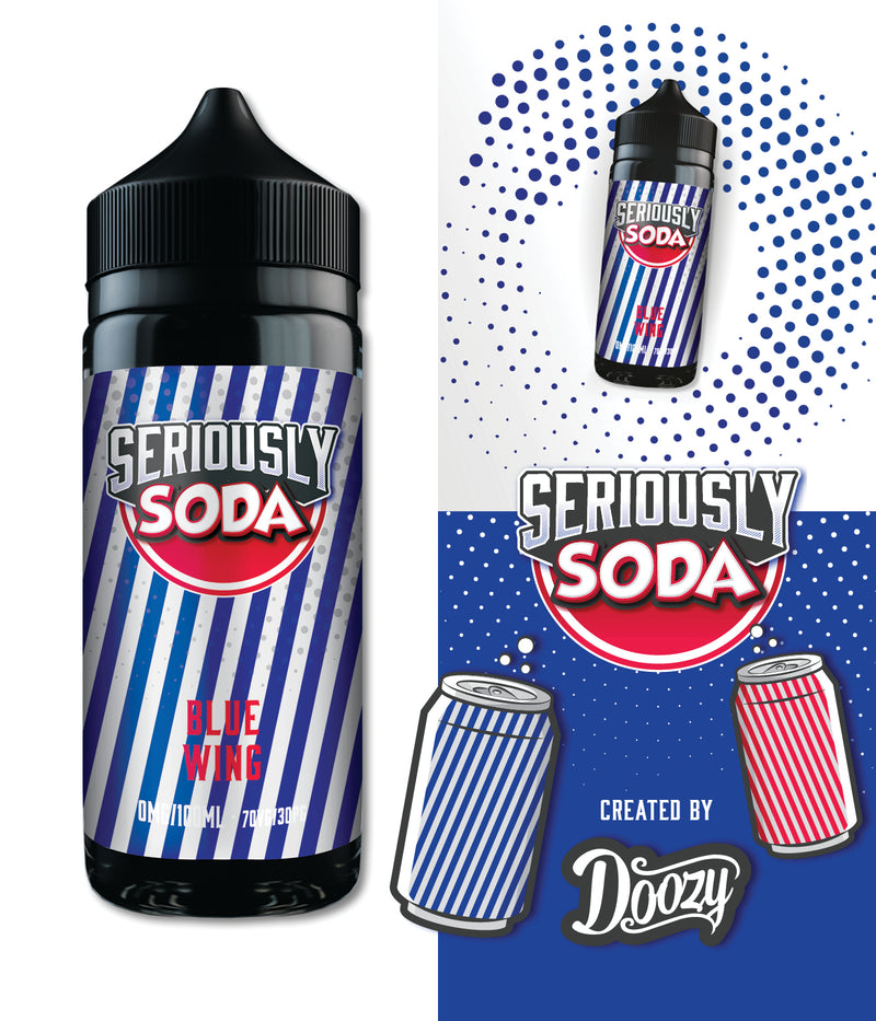 Blue Wing Shortfill e-liquid by Seriously Soda 100ml