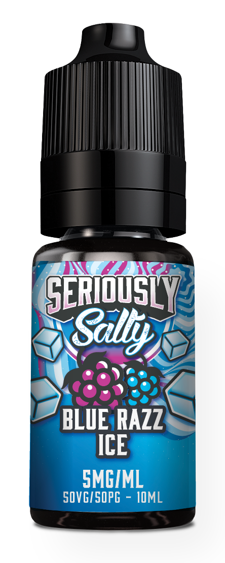 Blue Razz Ice Nic Salt e-liquid by Seriously Salty 10ml