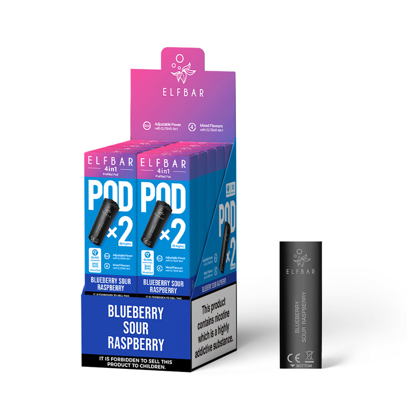 ELFBAR 4in1 Prefilled Pod (double pods pack) Blueberry Sour Raspberry