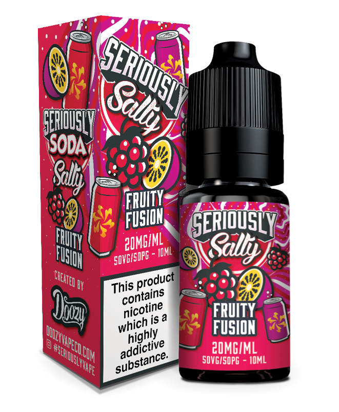 Fruity Fusion Nic Salt e-liquid 20mg by Seriously Soda 10ml