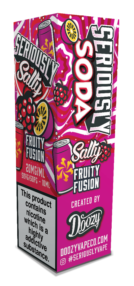 Fruity Fusion Nic Salt e-liquid 20mg by Seriously Soda 10ml