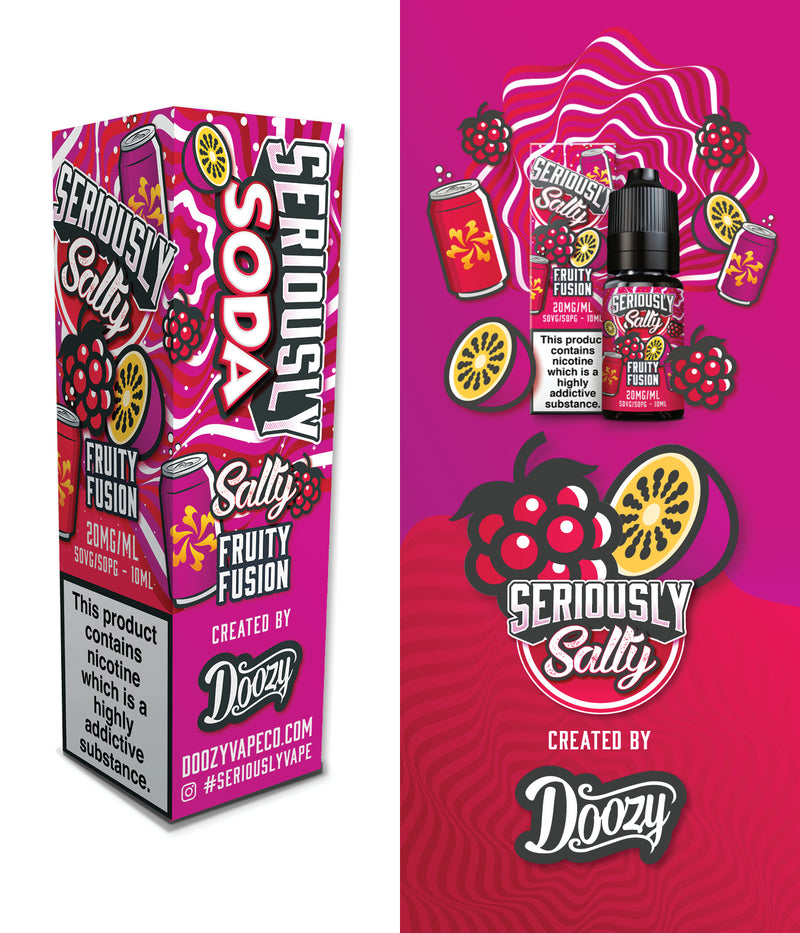 Fruity Fusion Nic Salt e-liquid 20mg by Seriously Soda 10ml