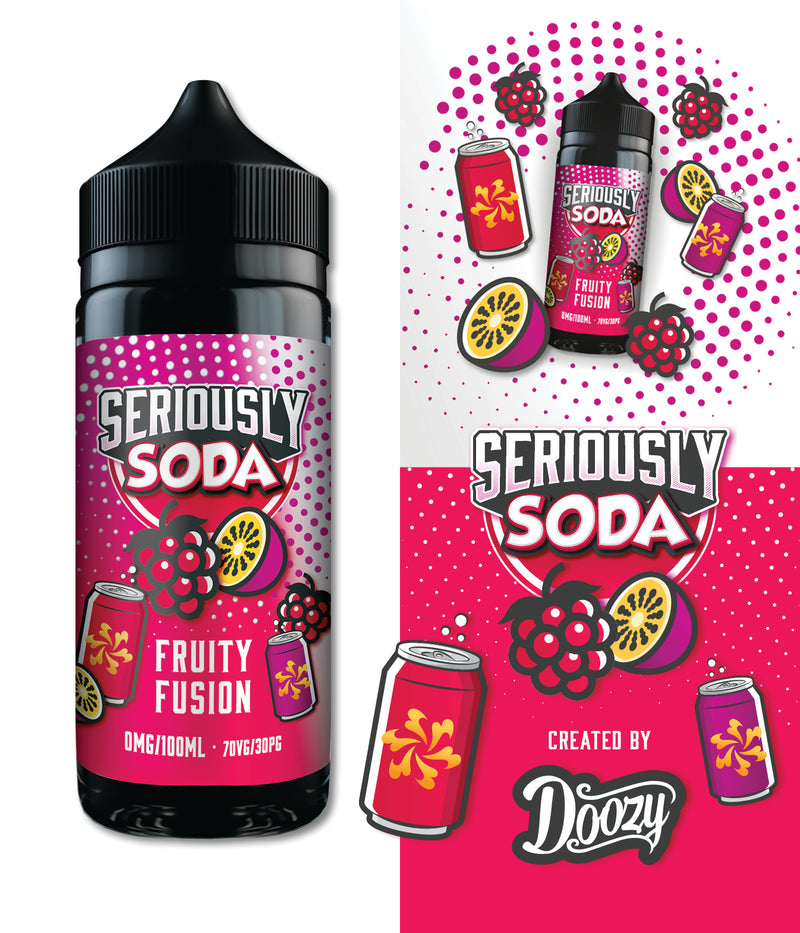 Fruity Fusion Shortfill e-liquid by Seriously Soda 100ml