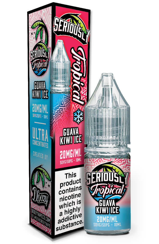 Guava Kiwi Ice Nic Salt e-liquid 20mg by Seriously Tropical 10ml