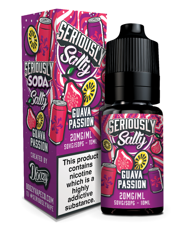 Guava Passion Nic Salt e-liquid 20mg by Seriously Soda 10ml