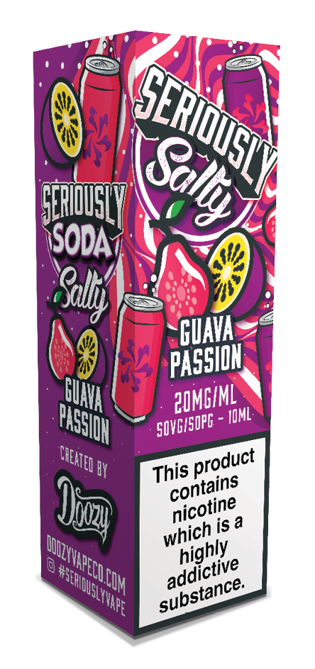 Guava Passion Nic Salt e-liquid 20mg by Seriously Soda 10ml