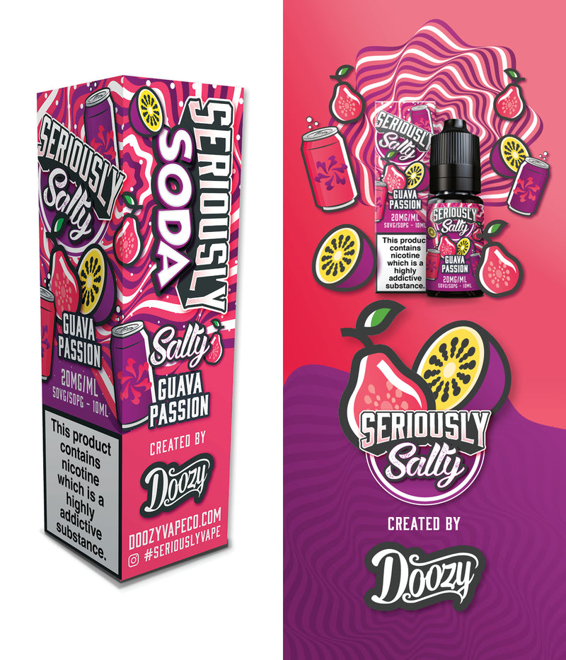 Guava Passion Nic Salt e-liquid 20mg by Seriously Soda 10ml