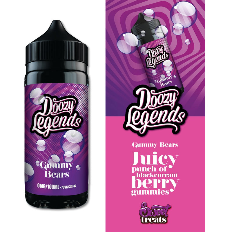 Doozy Legends Gummy Bears 100ml E-Liquid Shortfill