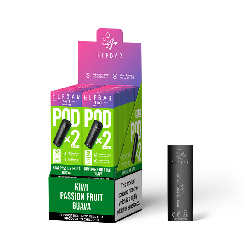 ELFBAR 4in1 Prefilled Pod (double pods pack) Kiwi Passion Fruit Guava