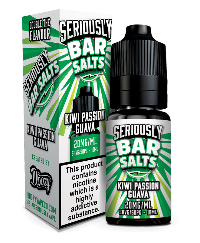 Kiwi Passion Guava Nic Salt e-liquid by Seriously Bar Salt 10ml