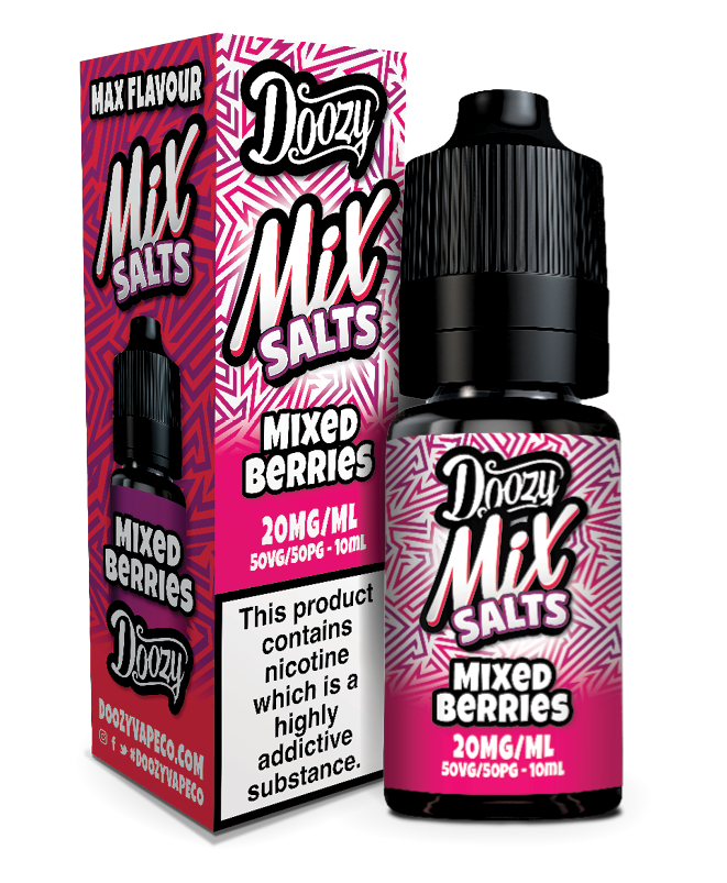 Mixed Berries Nic Salt e-liquid 20mg by Doozy Mix Salts 10ml