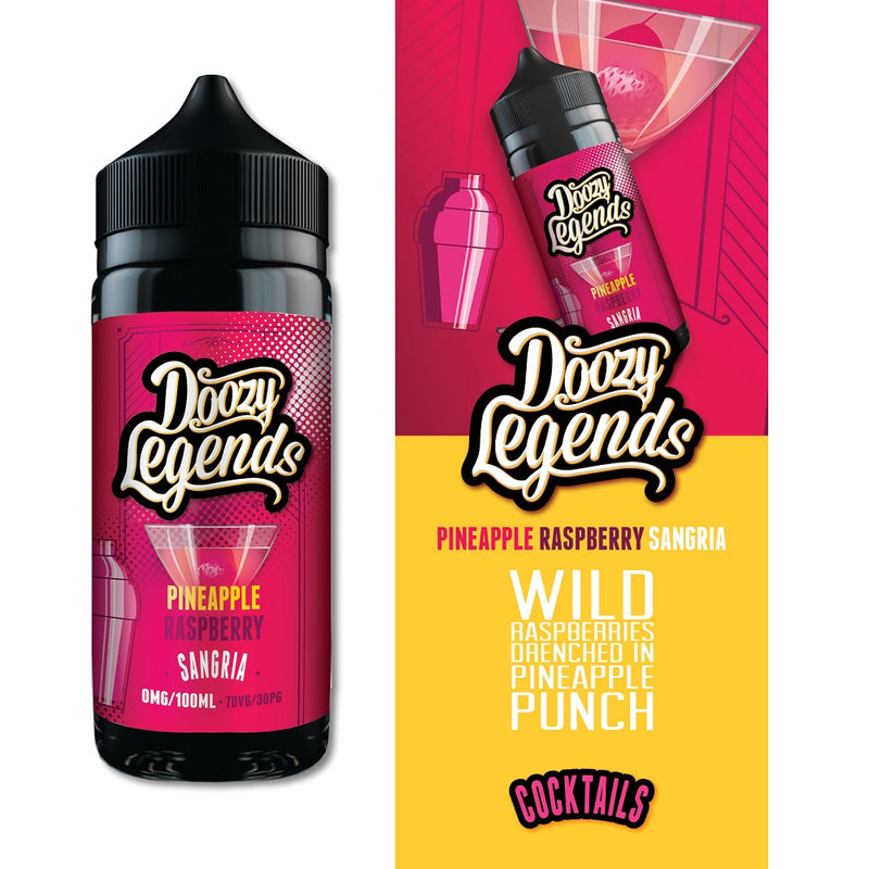 Doozy Legends Pineapple Raspberry Sangria 100ml E-Liquid Shortfill