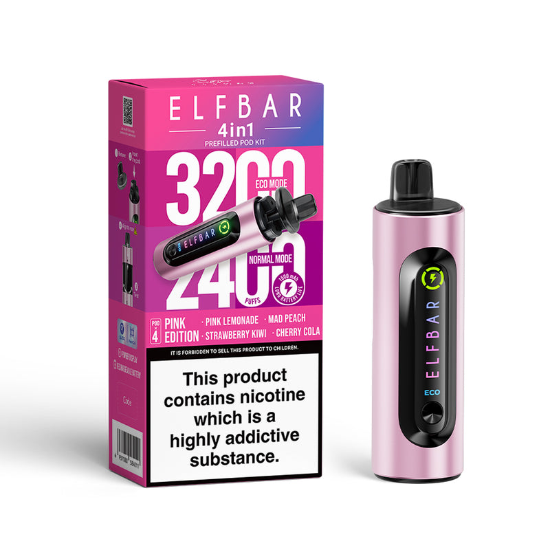 ELFBAR 4in1 Prefilled Pod Kit (UK) Pink-Edition