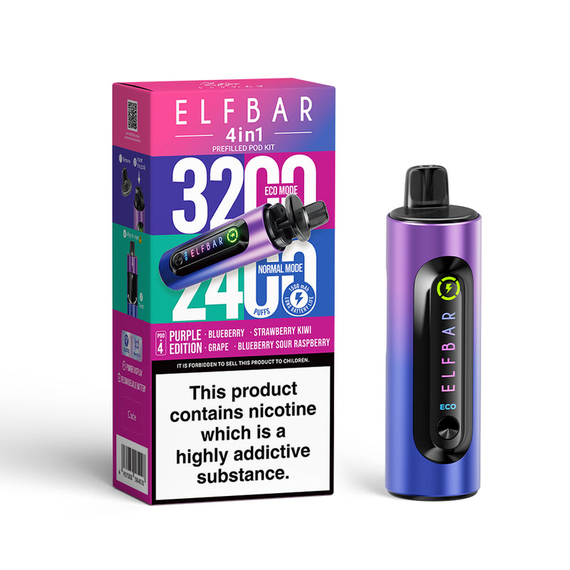 ELFBAR 4in1 Prefilled Pod Kit (UK) Purple-Edition