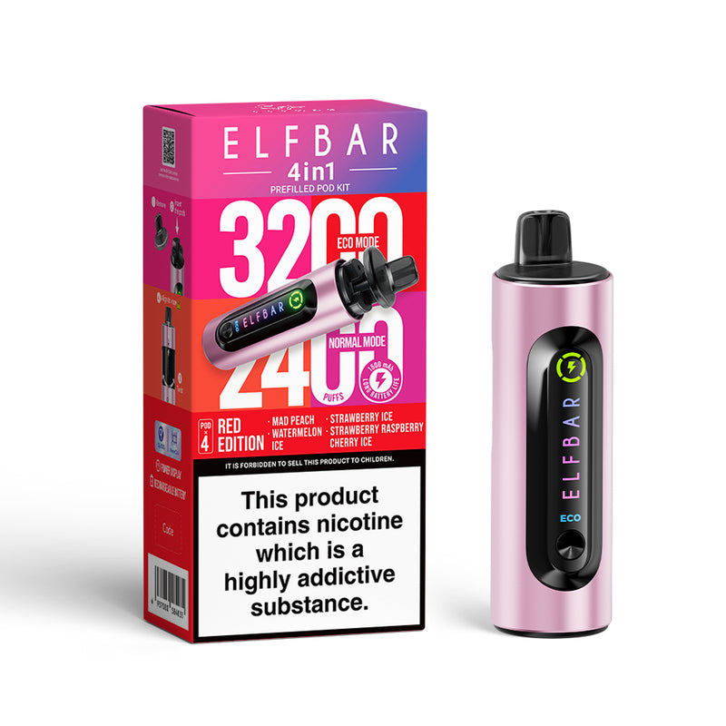 ELFBAR 4in1 Prefilled Pod Kit (UK) Red-Edition