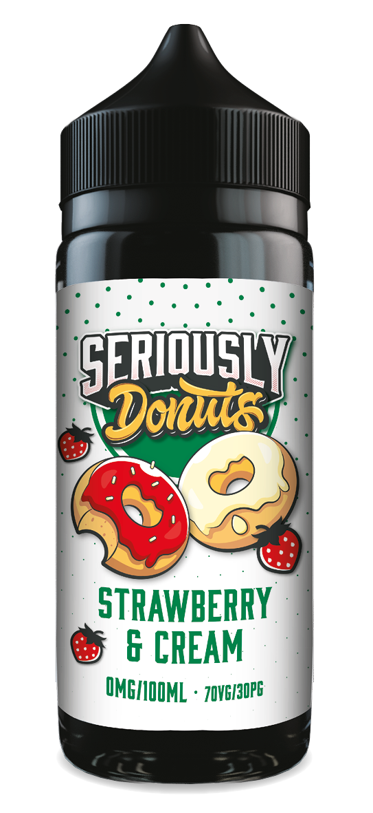 Strawberry & Cream Shortfill e-liquid by Seriously Donuts 100ml