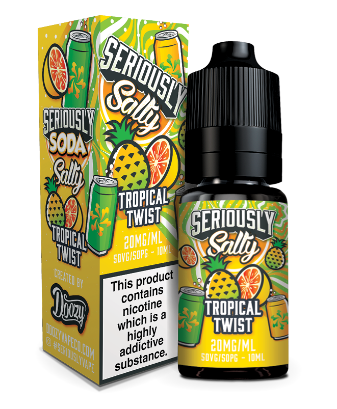 Tropical Twist Nic Salt e-liquid 20mg by Seriously Soda 10ml