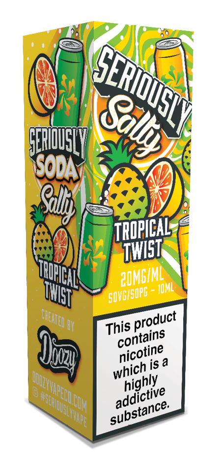 Tropical Twist Nic Salt e-liquid 20mg by Seriously Soda 10ml