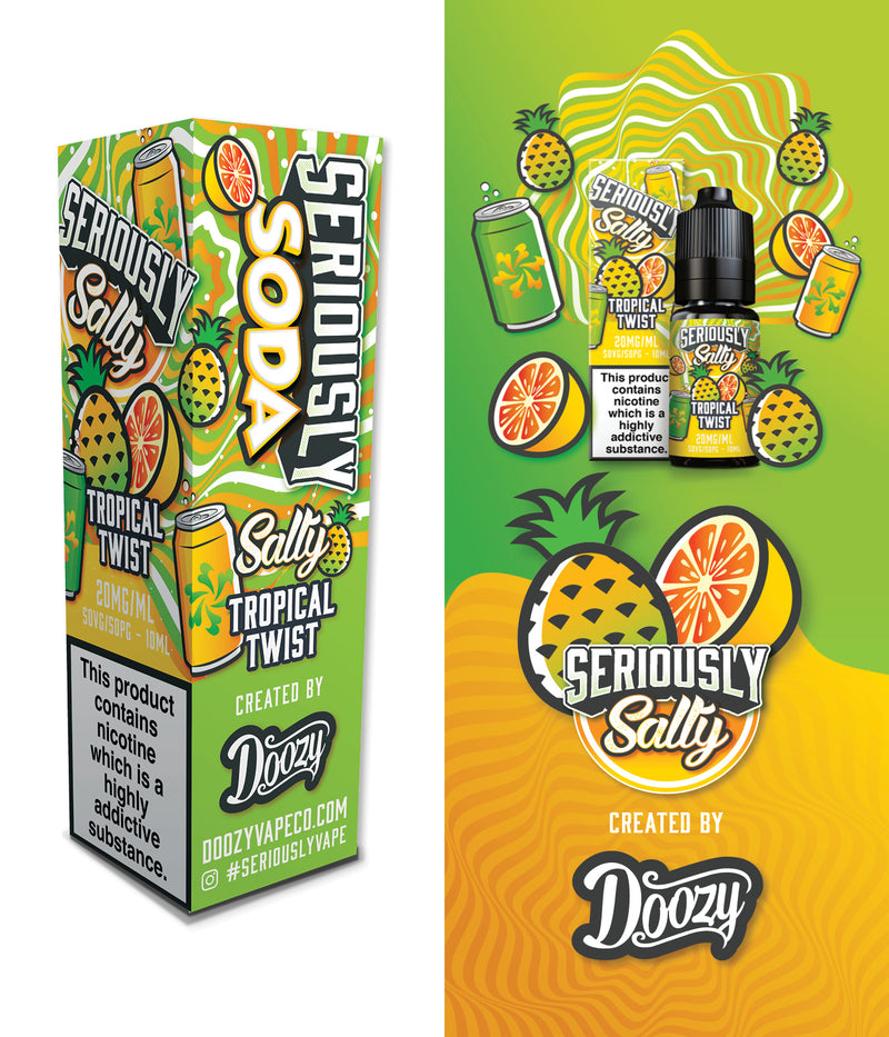 Tropical Twist Nic Salt e-liquid 20mg by Seriously Soda 10ml