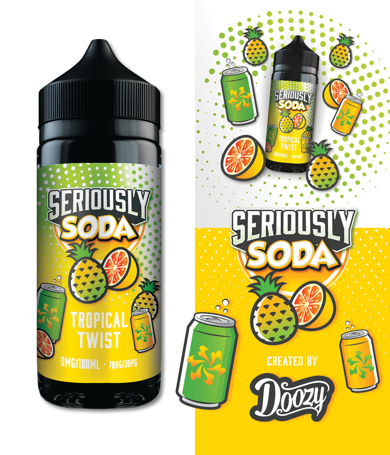 Tropical Twist Shortfill e-liquid by Seriously Soda 100ml