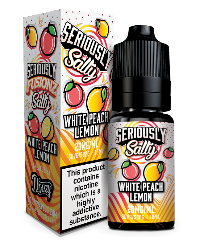 White Peach Lemon Nic Salt e-liquid by Seriously Fusionz 10ml