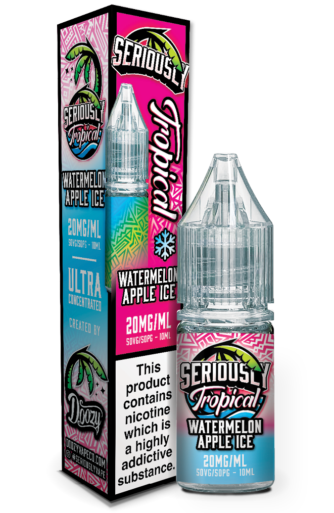 Watermelon Apple Ice Nic Salt e-liquid 20mg by Seriously Tropical 10ml