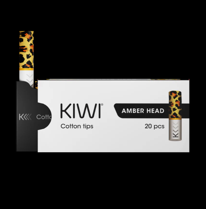 Kiwi Cotton Tips - Pack of 20 (Amber Head)